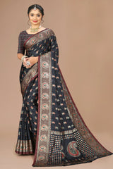 RajMaharani Ring-Test Handcrafted Silk Saree