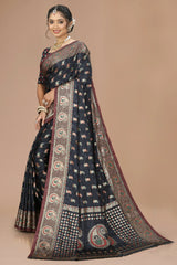 RajMaharani Ring-Test Handcrafted Silk Saree