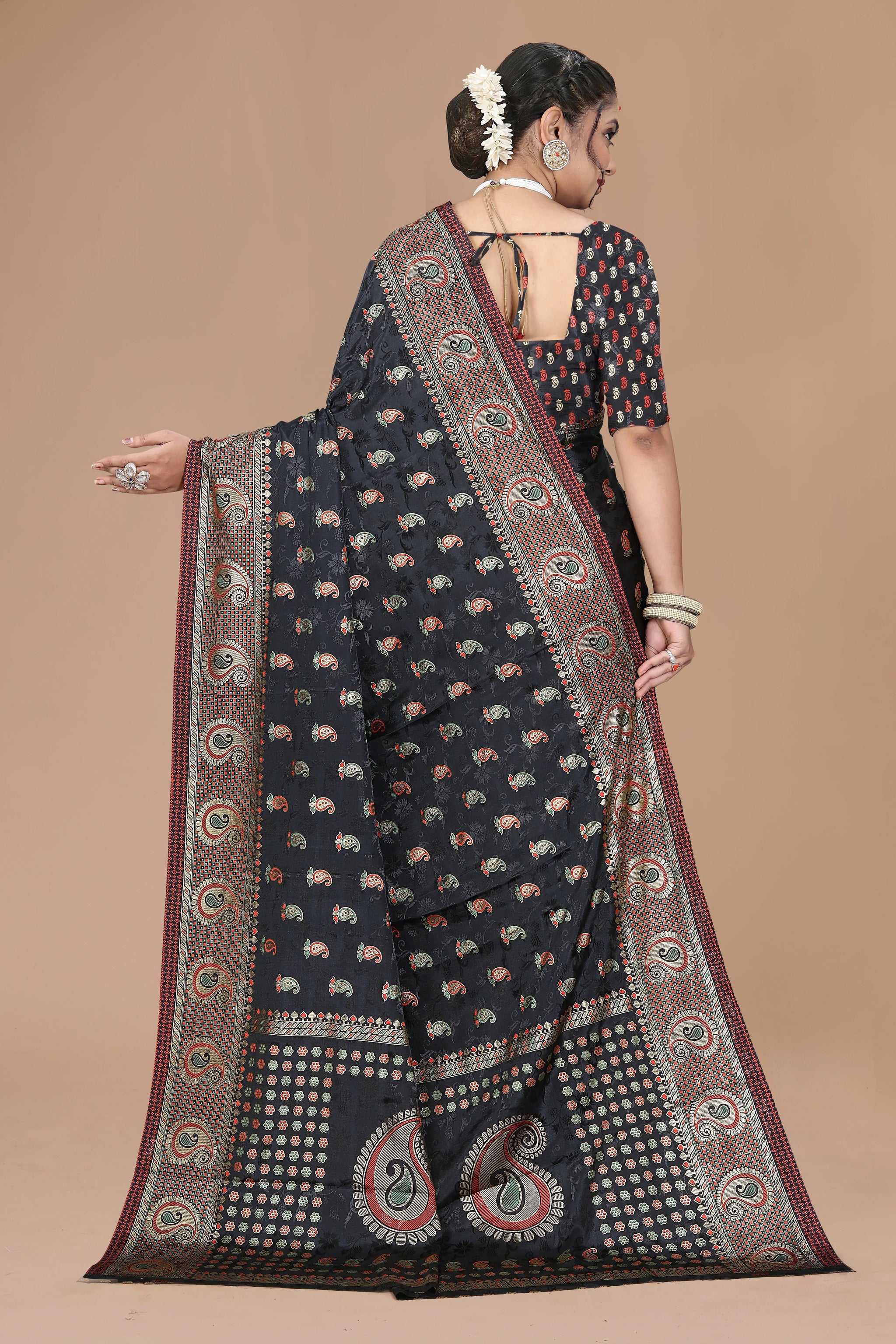 RajMaharani Ring-Test Handcrafted Silk Saree