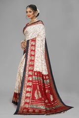 Rajwadi Maharani Pass-Through Ring Silk Saree