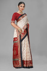 Rajwadi Maharani Pass-Through Ring Silk Saree