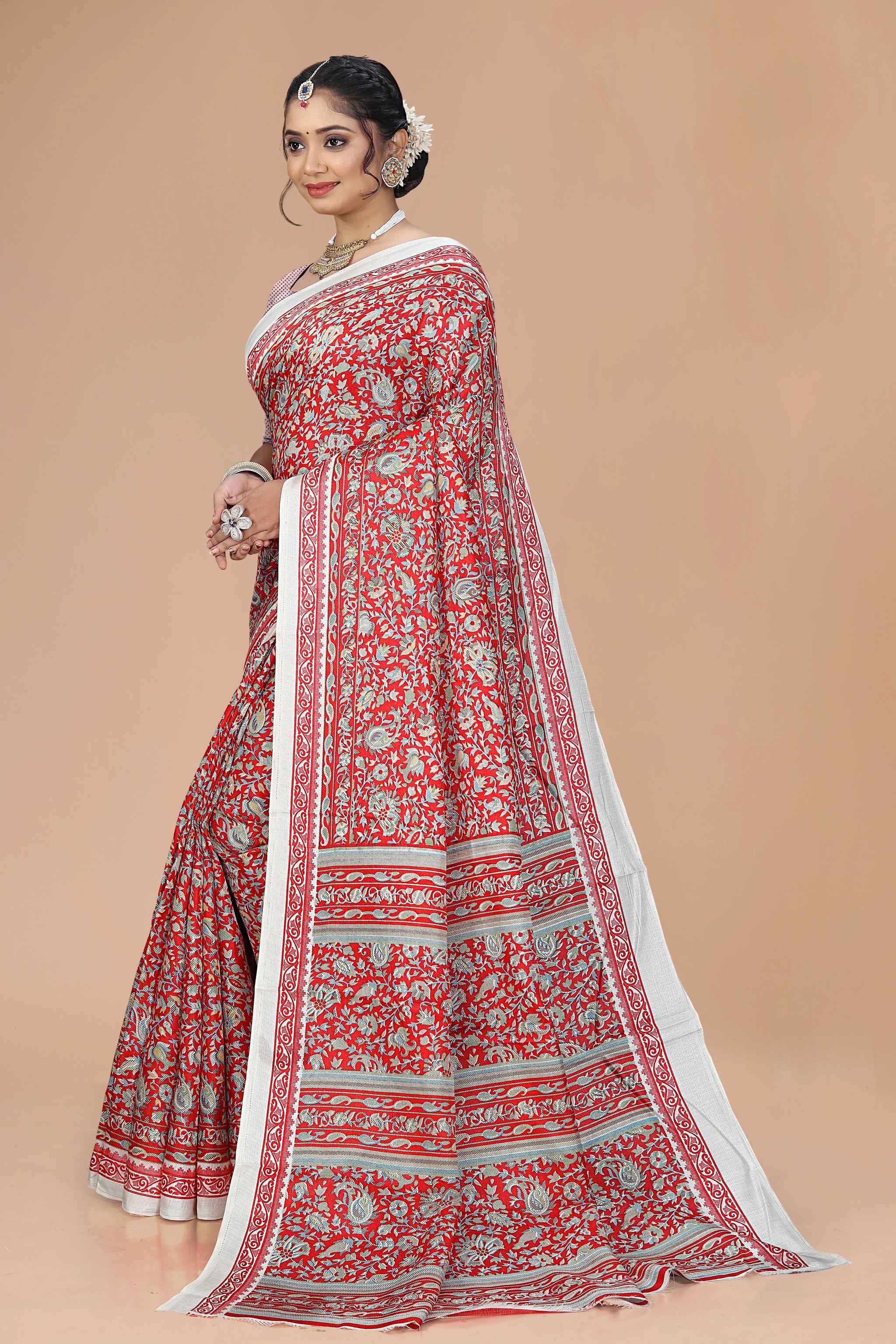 Madhuban Floral Cotton Saree