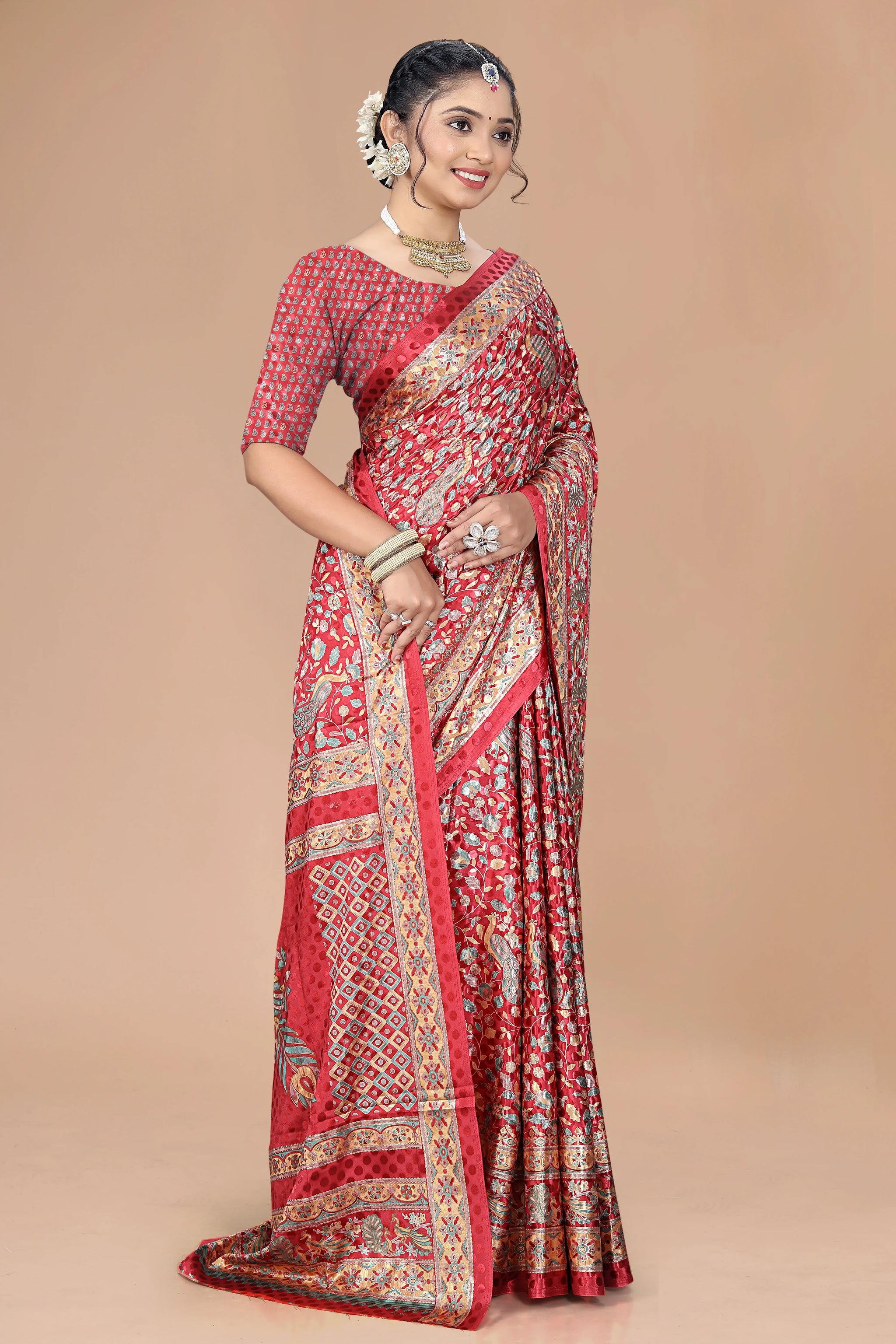 Maharani Heirloom Pass-Through Ring Silk Saree