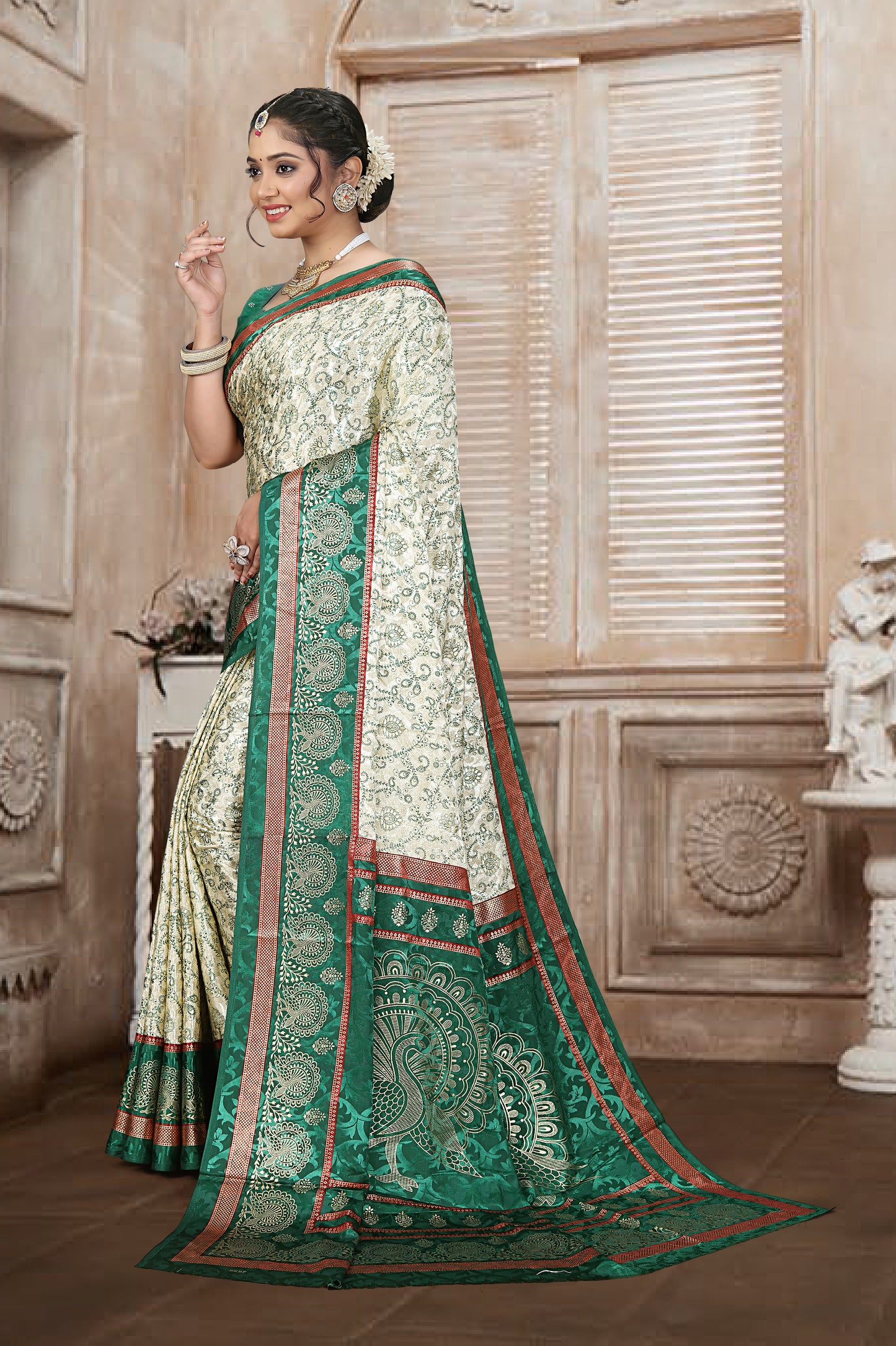 Maharani Shringaar Handcrafted Ring Silk Saree