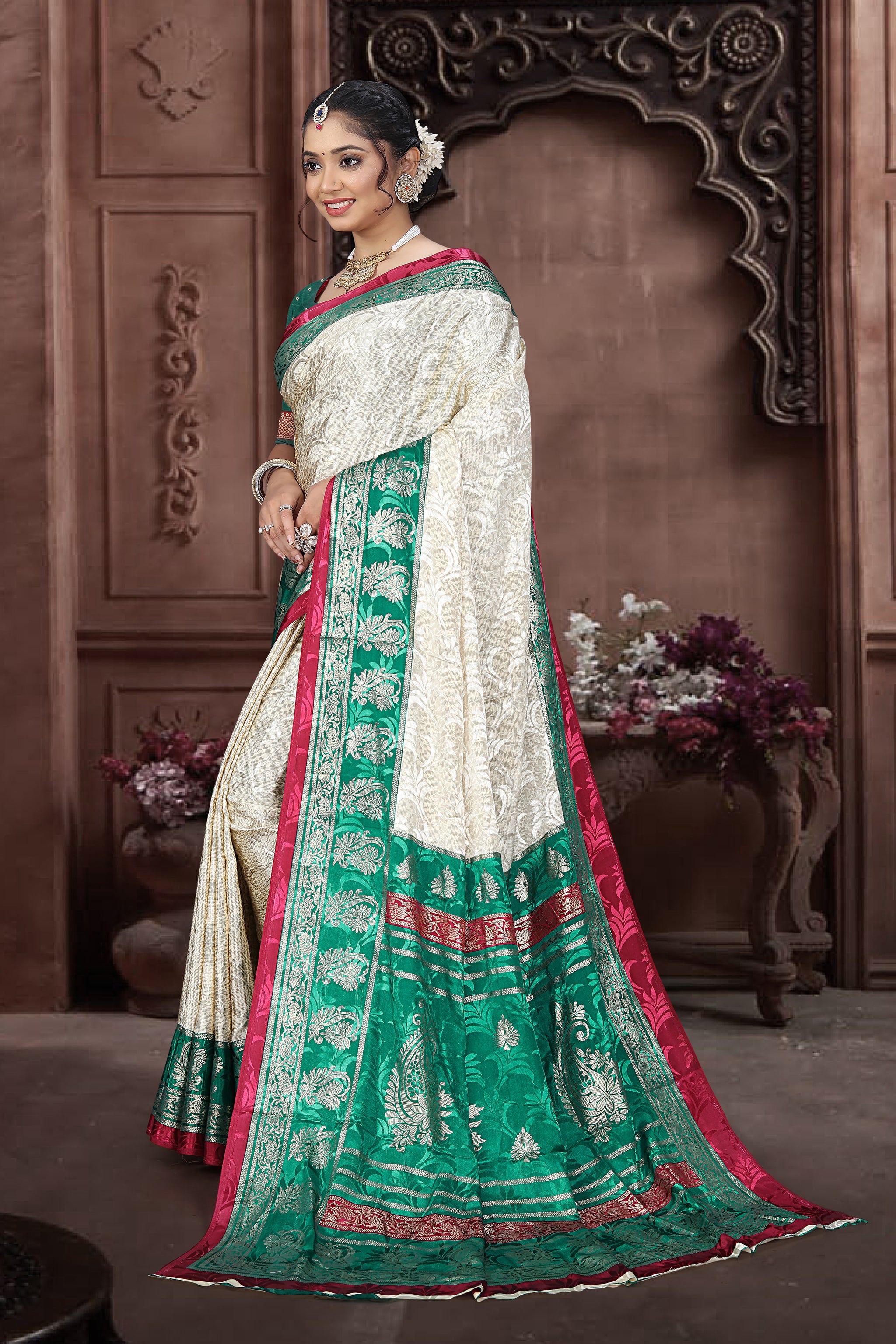 Maharani Rajkanya Pass-Through Silk Saree