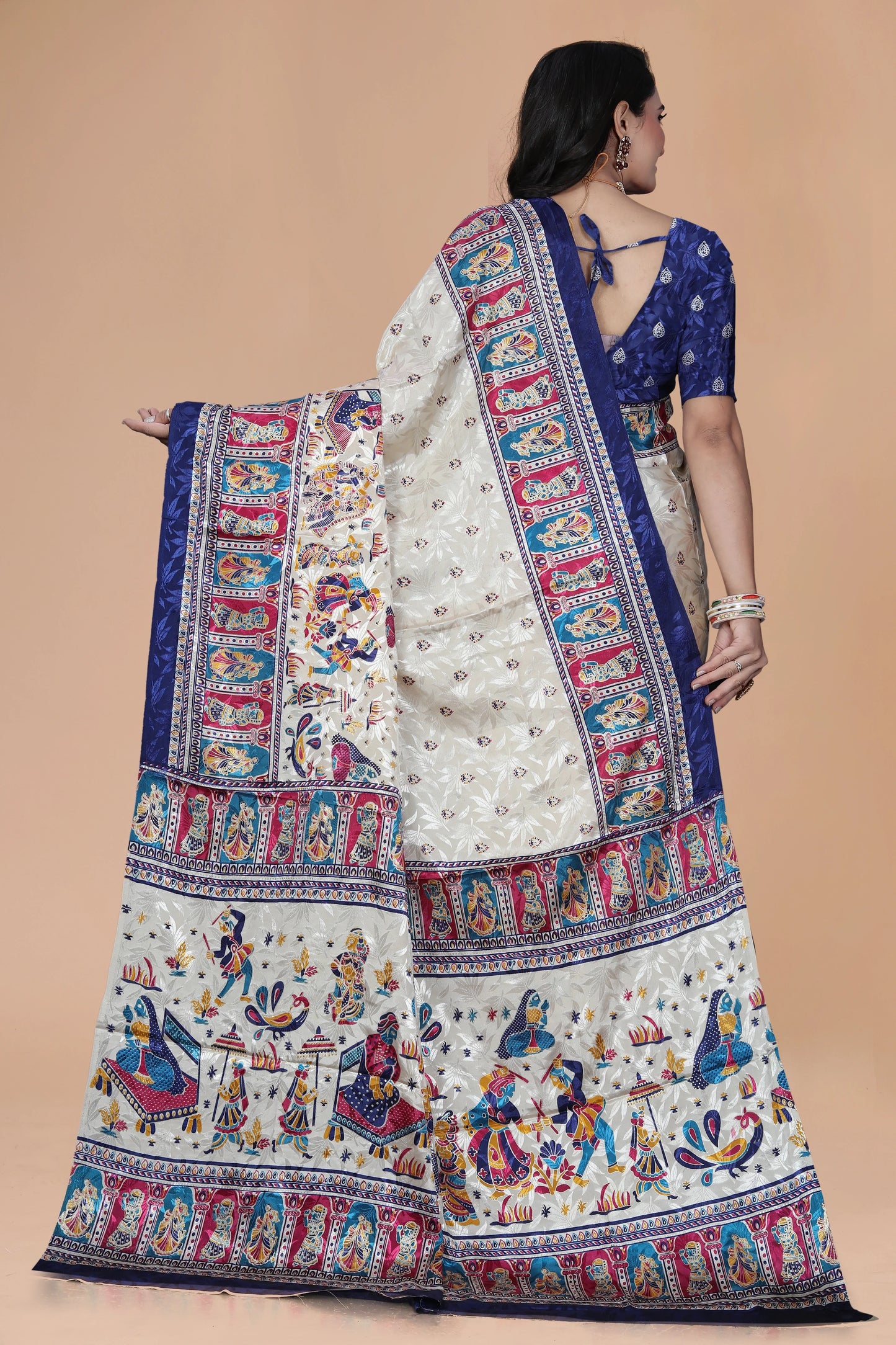 Rajrang Katha Handcrafted Saree